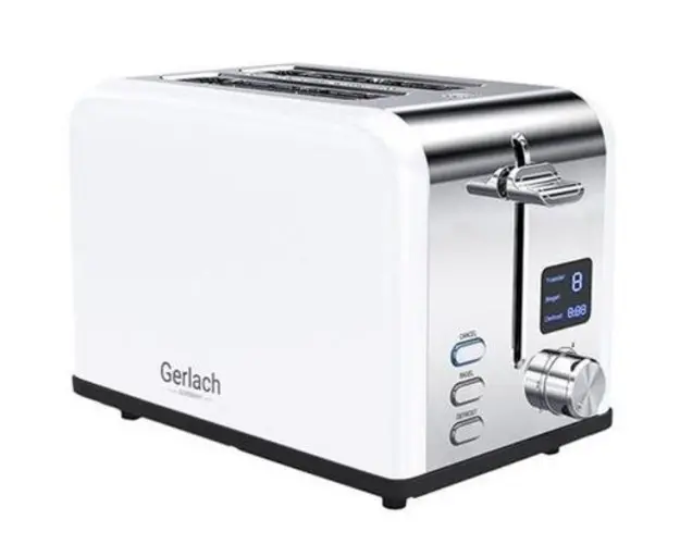 Prajitor de paine Gerlach GL3221w, 1100 W, 6 Trepte de prajire (Alb)