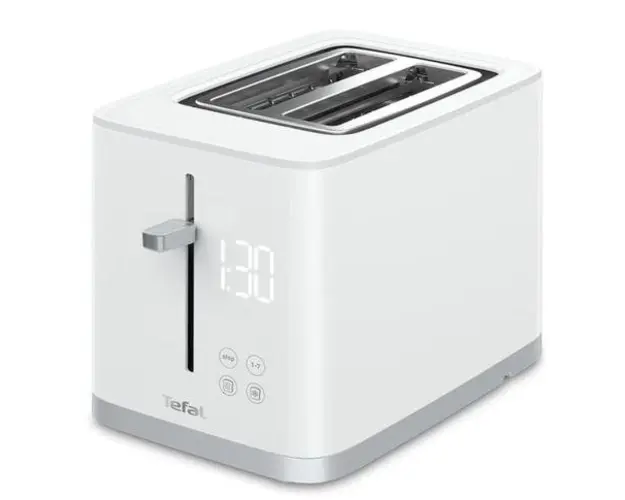 Prajitor de paine TEFAL Sense TT693110, 2 felii, 850 W (Alb/Argintiu)