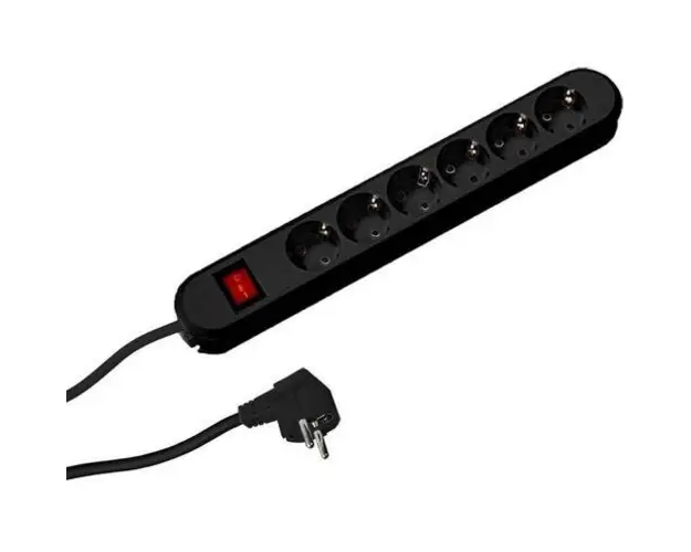 Prelungitor Bachmann SMART 381.151K, 6x Schuko, 3m (Negru)