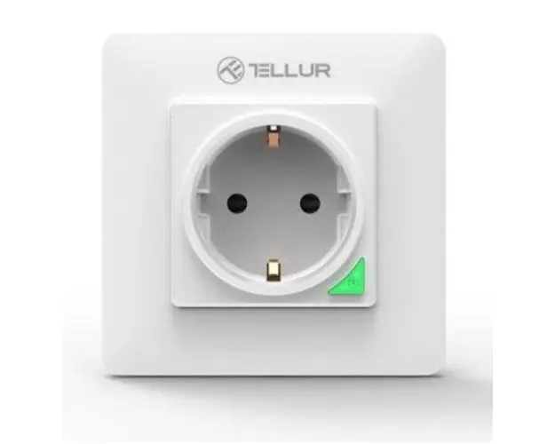 Priza de perete Inteligenta Tellur TLL331321, WiFi, 3000W, 16A (Alb)
