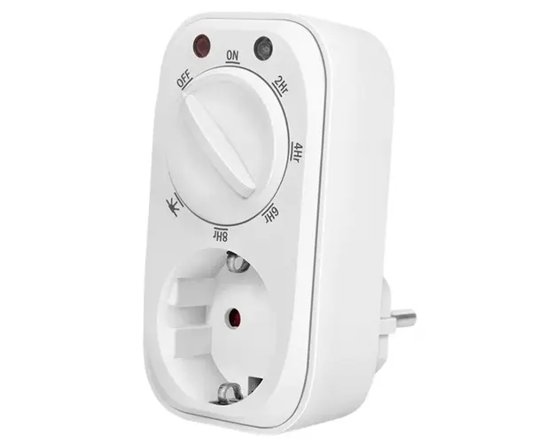 Priza inteligenta Logilink ET0012, Schuko x 1, conectare prin Schuko tata, 16 A, comutare mecanica a timpului 7 presetari (Alb)