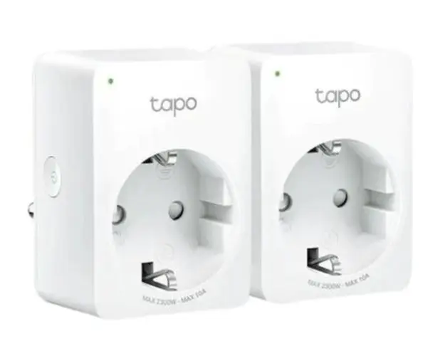 Pachet 2 Prize smart TP-Link Mini Tapo P110, Wi-Fi, monitorizare consum energie, control vocal, 16A, compatibil cu Android / iOS, Amazon Alexa si Google Assistant (Alb)