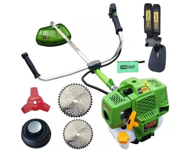 Motocoasa benzina Procraft T4350 Pro cu Sistem de Blocare Disc, 1400W, 4 sisteme de taiere
