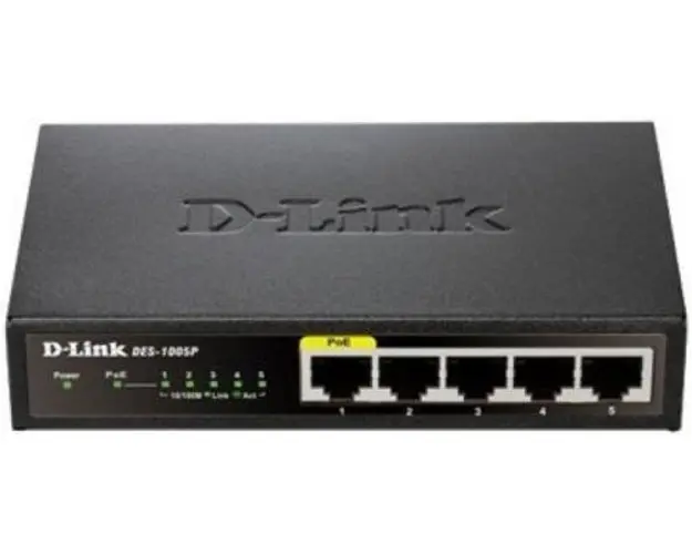 Switch D-Link DES-1005P&#44; 5 porturi