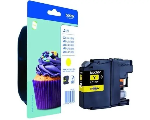 Cartus cerneala Brother LC123Y (Galben)