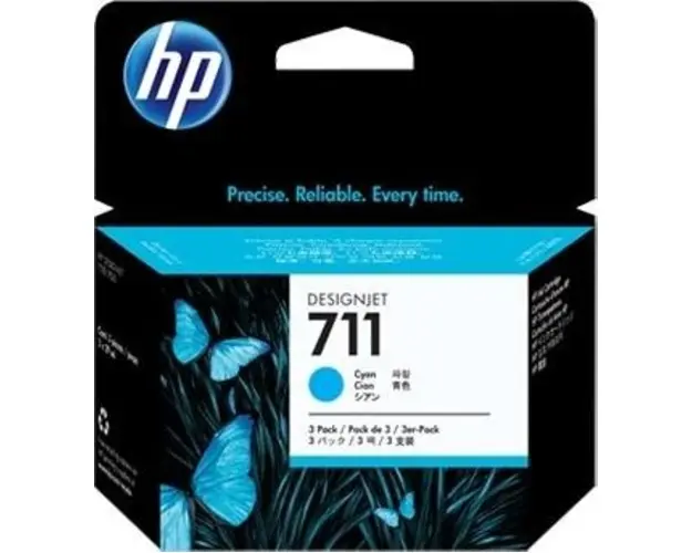 Cartus cerneala HP 711, Tri-Pack (Cyan)