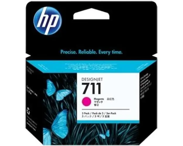 Cartus cerneala HP Designjet 711, Tri-Pack 29 ml (Magenta)