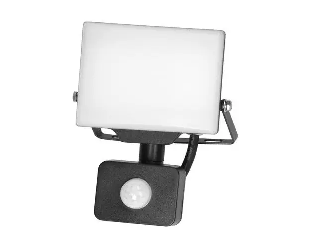 Proiector Adviti Porto S AD-NL-6463BLR4, cu senzor de miscare, 20W, LED SMD, 1600lm, IP44, 4000K, aluminiu, Negru