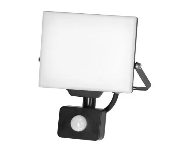 Proiector Adviti Porto S AD-NL-6464BLR4, cu senzor de miscare, 30W, LED SMD, 2400lm, IP44, 4000K, aluminiu, Negru