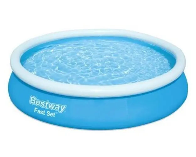 Piscina supraterana BESTWAY Fast Set 57274, 366 x 76 cm, 5.377 L (Albastru/Alb)