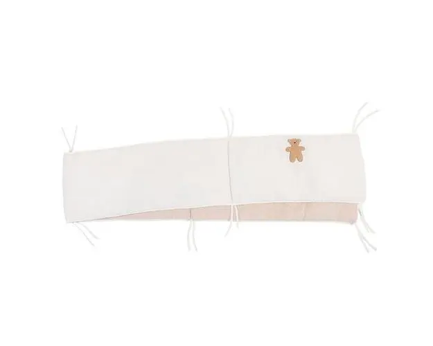 Protectie patut Childhome 35x340 cm, Jerse/Muselina Teddy