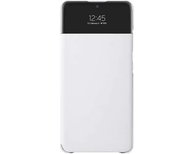 Protectie Smart S View Wallet Cover EF-EA725PWEGEE pentru Samsung Galaxy A72 (Alb)