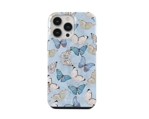 Protectie Spate Burga Dual Layer Give Me Butterflies pentru Apple iPhone 14 Pro Max (Multicolor)