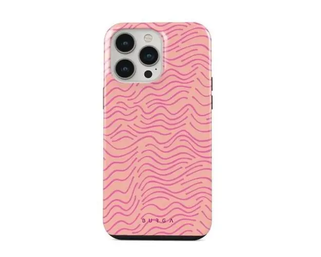 Protectie spate Burga Dual Layer Secret Spot pentru Apple iPhone 14 Pro Max (Roz)