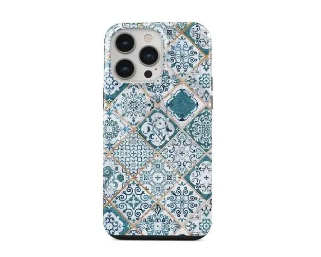 Protectie spate Burga Dual Layer Tropical Oasis pentru Apple iPhone 14 Pro Max (Multicolor)