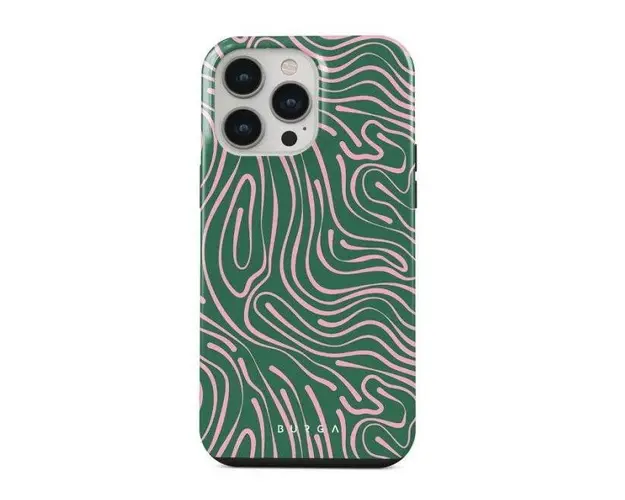 Protectie Spate Burga Dual Layer Hawaiian Breeze pentru Apple iPhone 14 Pro (Multicolor)