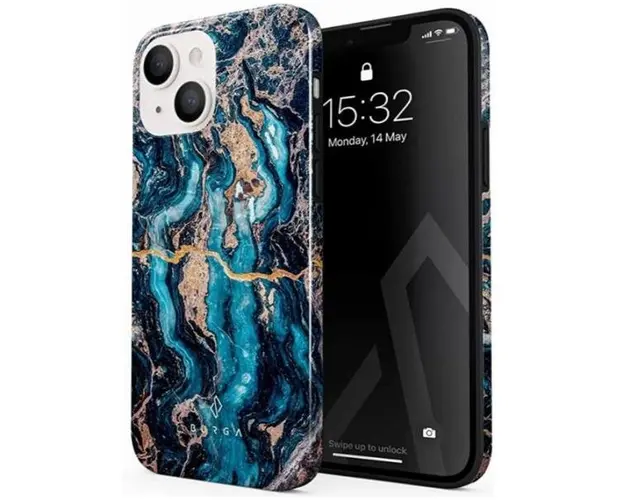 Protectie Spate Burga Dual Layer Mystic River pentru Apple iPhone 14 Plus (Multicolor)