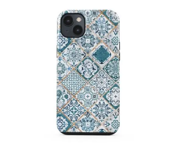 Protectie Spate Burga Dual Layer Tropical Oasis pentru Apple iPhone 14 (Multicolor)
