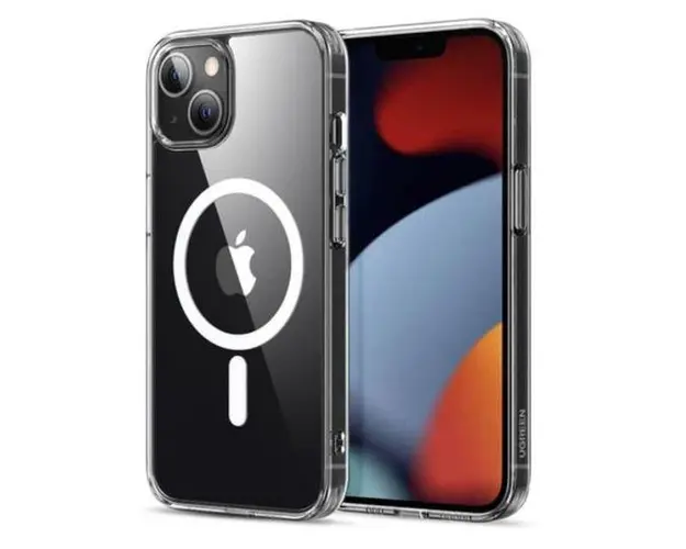Protectie spate Devia Pure MagSafe pentru Apple iPhone 14 Plus (Transparent)