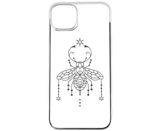 Protectie Spate Devia Summer Series pentru Apple iPhone 14 (Transparent/Argintiu)