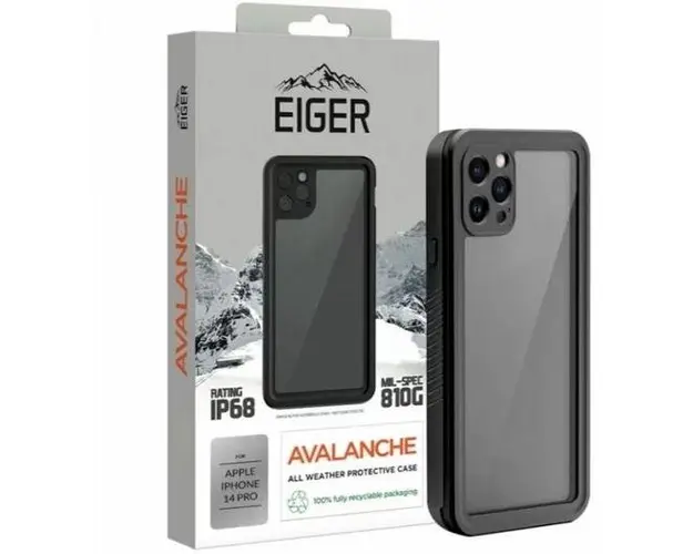 Protectie spate Eiger Avalanche pentru Apple iPhone 14 Pro (Negru)