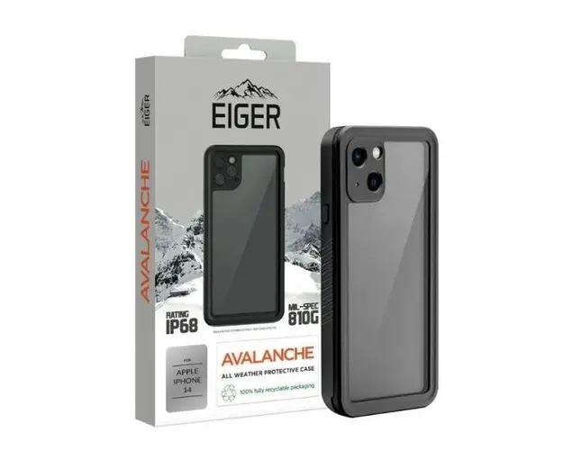 Protectie spate Eiger Avalanche pentru Apple iPhone 14 (Negru)