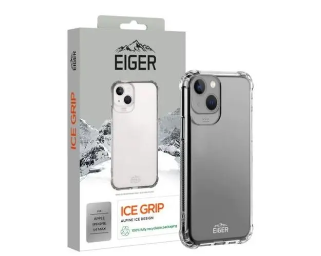 Protectie Spate Eiger Ice Grip pentru Apple iPhone 14 Plus (Transparent)