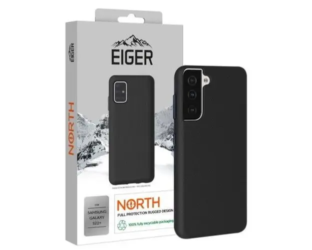 Protectie spate Eiger North Case pentru Samsung Galaxy S22 Plus (Negru)