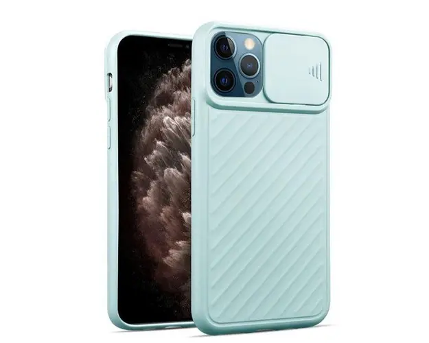 Protectie Spate Just Must Camo JMHCAMOIXIIPSB pentru Apple iPhone 12 / 12 Pro (Albastru)