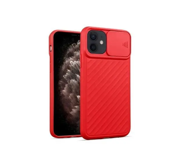 Protectie Spate Just Must Camo JMHCAMOIXIIMR pentru Apple iPhone 12 Mini (Rosu)