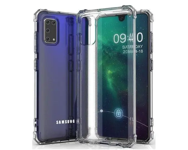 Protectie Spate Just Must Shock JMHSTPUA41C pentru Samsung Galaxy A41 (Transparent)