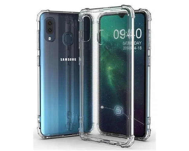 Protectie Spate Just Must Shock JMHSTPUA20EC pentru Samsung Galaxy A20e (Transparent)