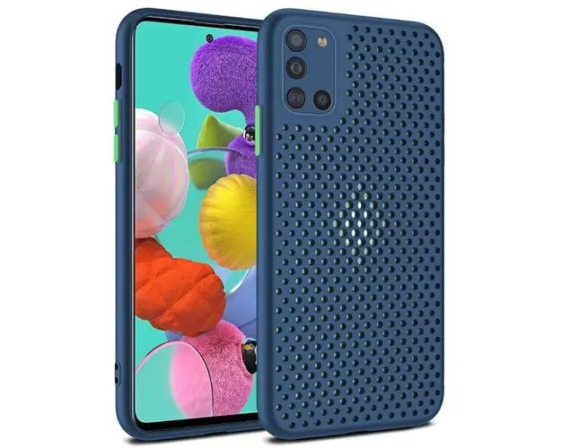Protectie Spate Lemontti Bubble LEMHBA21SABS pentru Samsung Galaxy A21s (Albastru)