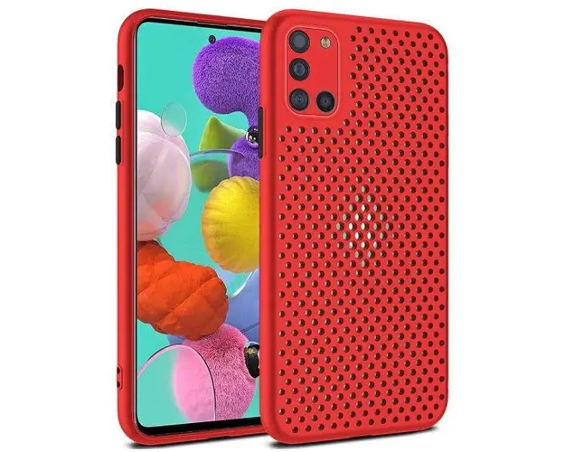 Protectie Spate Lemontti Bubble LEMHBA21SR pentru Samsung Galaxy A21s (Rosu)