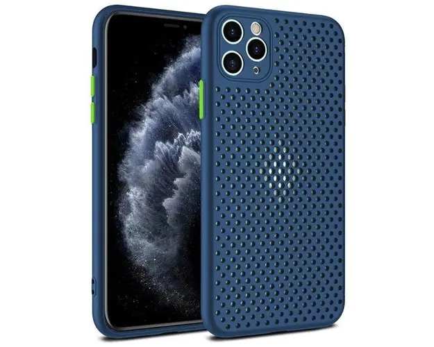 Protectie Spate Lemontti Bubble LEMHBIXIIPMABS pentru Apple iPhone Pro Max (Albastru)