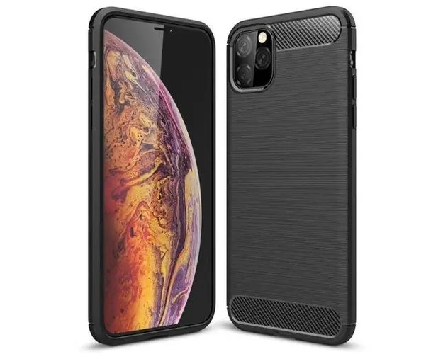 Protectie Spate Lemontti Carbon LEMHCIXIPN pentru Apple iPhone 11 Pro (Negru)