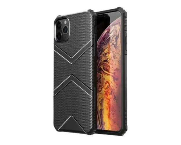 Protectie Spate Lemontti Diamond Shield SYA001175402A pentru Apple iPhone 12 / 12 Pro (Negru)