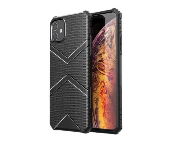 Protectie Spate Lemontti Diamond Shield SYA001175401A pentru Apple iPhone 12 Mini (Negru)