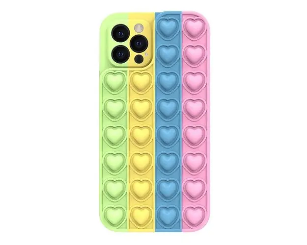 Protectie spate Lemontti Heart Pop it pentru Apple iPhone 13 (Multicolor)