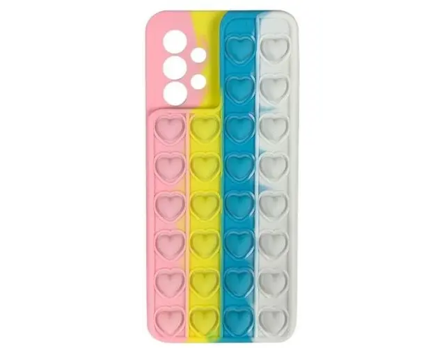 Protectie spate Lemontti Heart Pop it 2 pentru Samsung Galaxy A32 4G (Multicolor)