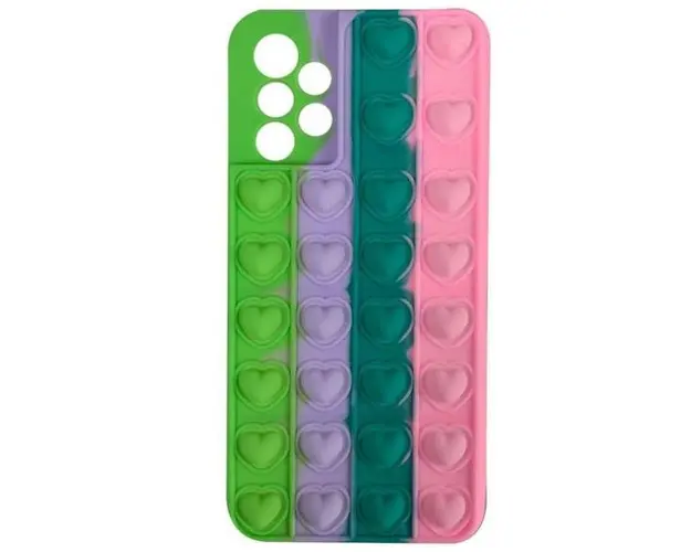 Protectie spate Lemontti Heart Pop it 5 pentru Samsung Galaxy A32 5G (Multicolor)