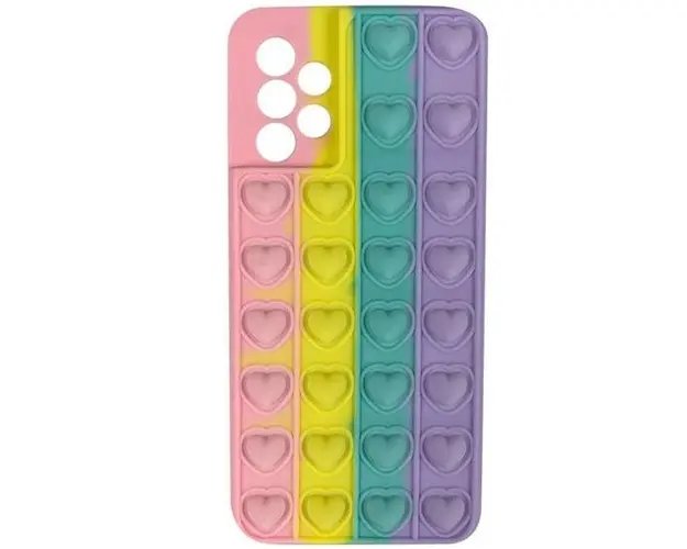 Protectie spate Lemontti Heart Pop it 3 pentru Samsung Galaxy A32 5G (Multicolor)