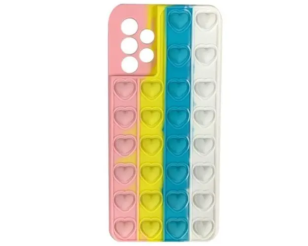Protectie spate Lemontti Heart Pop it 2 pentru Samsung Galaxy A32 5G (Multicolor)