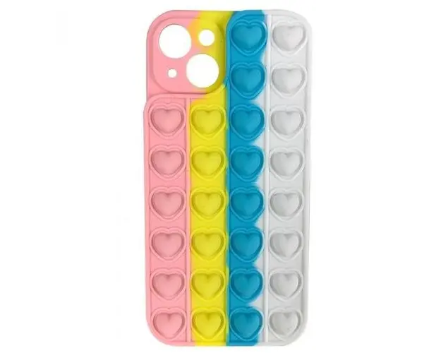 Protectie spate Lemontti Heart Pop it Multicolor 2 pentru Apple iPhone 13 (Multicolor)