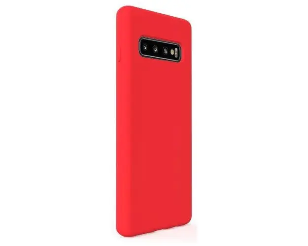 Protectie Spate Lemontti Liquid Silicon LEMCLSS10RD pentru Samsung Galaxy S10 (Rosu)