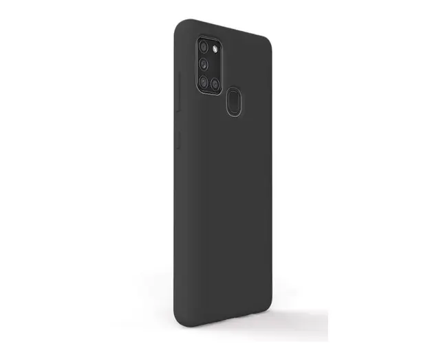 Protectie Spate Lemontti Liquid Silicon LEMCLSA21SBK pentru Samsung Galaxy A21s (Negru)