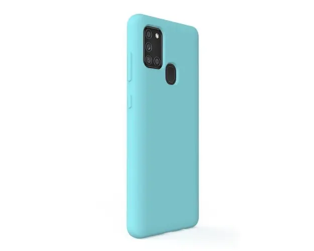 Protectie Spate Lemontti Liquid Silicon LEMCLSA21STB pentru Samsung Galaxy A21s (Albastru)
