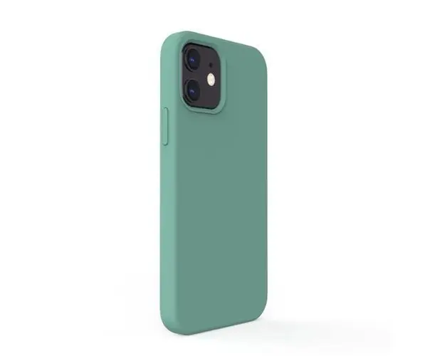Protectie Spate Lemontti Liquid Silicon LEMCLSXIIMFG pentru Apple iPhone 12 Mini (Verde)