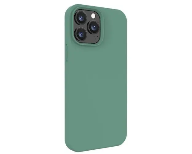 Protectie Spate Lemontti Liquid Silicon LHLSI13PMFG pentru Apple iPhone 13 Pro Max (Verde)