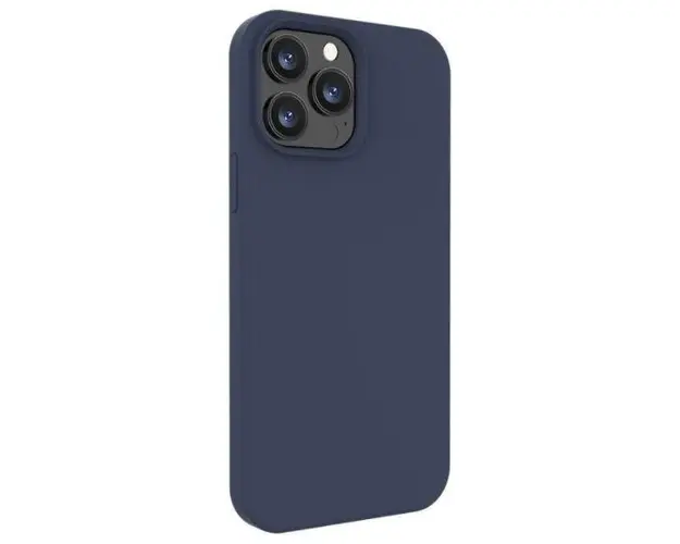 Protectie Spate Lemontti Liquid Silicon pentru Apple iPhone 13 Pro Max (Albastru)